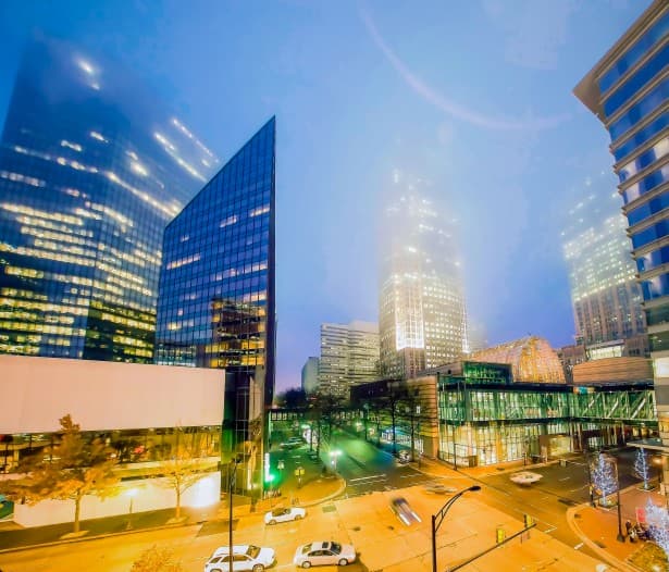 Charlotte skyline view